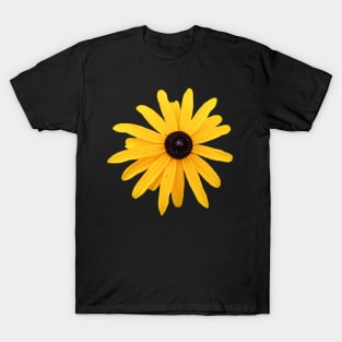 Yellow Flower Floral Photo Cutout T-Shirt